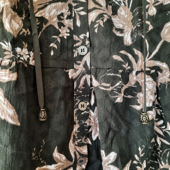 Free People Black Sunbaked Swing Dress L - Picture 7 of 9